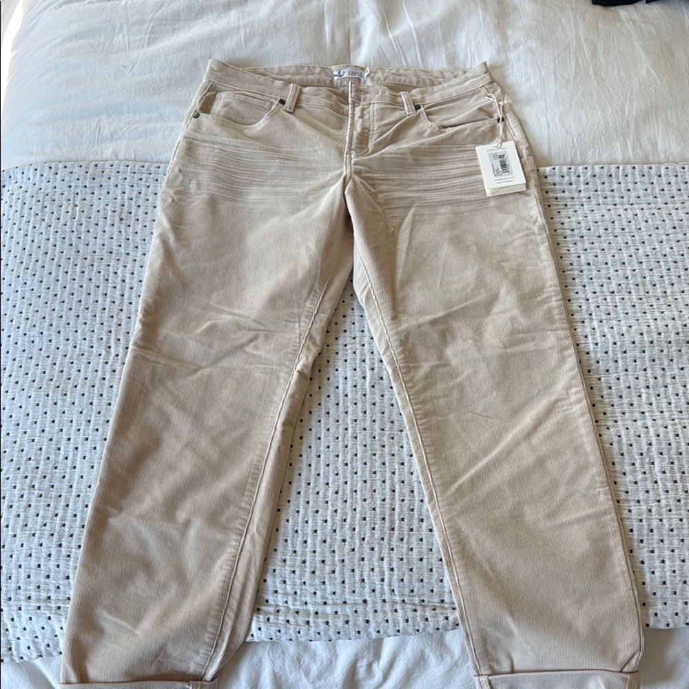 Carve Deaigns Beige Corduroy Pants